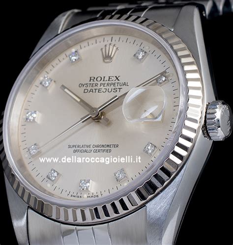 rolex indici argento|Rolex Datejust 36 Argento Jubilee 16234 Silver Lining Dial.